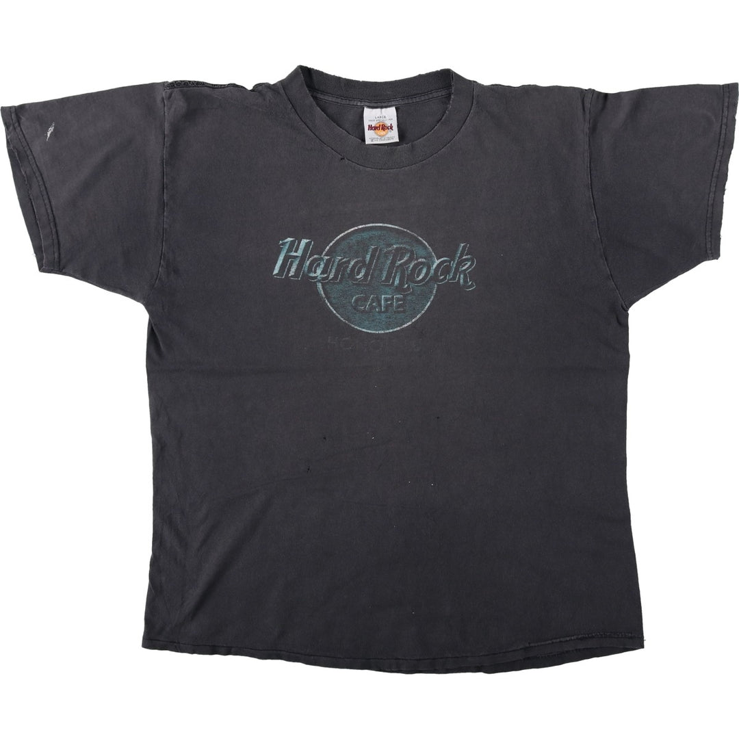 90'S Hard Rock Cafe advertising t-shirt, men's size L equivalent, vintage. cotton Charcoal Vintage Second Hand
