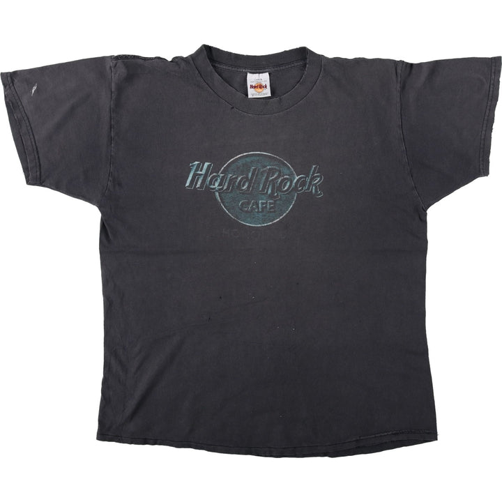 90'S Hard Rock Cafe advertising t-shirt, men's size L equivalent, vintage. cotton Charcoal Vintage Second Hand