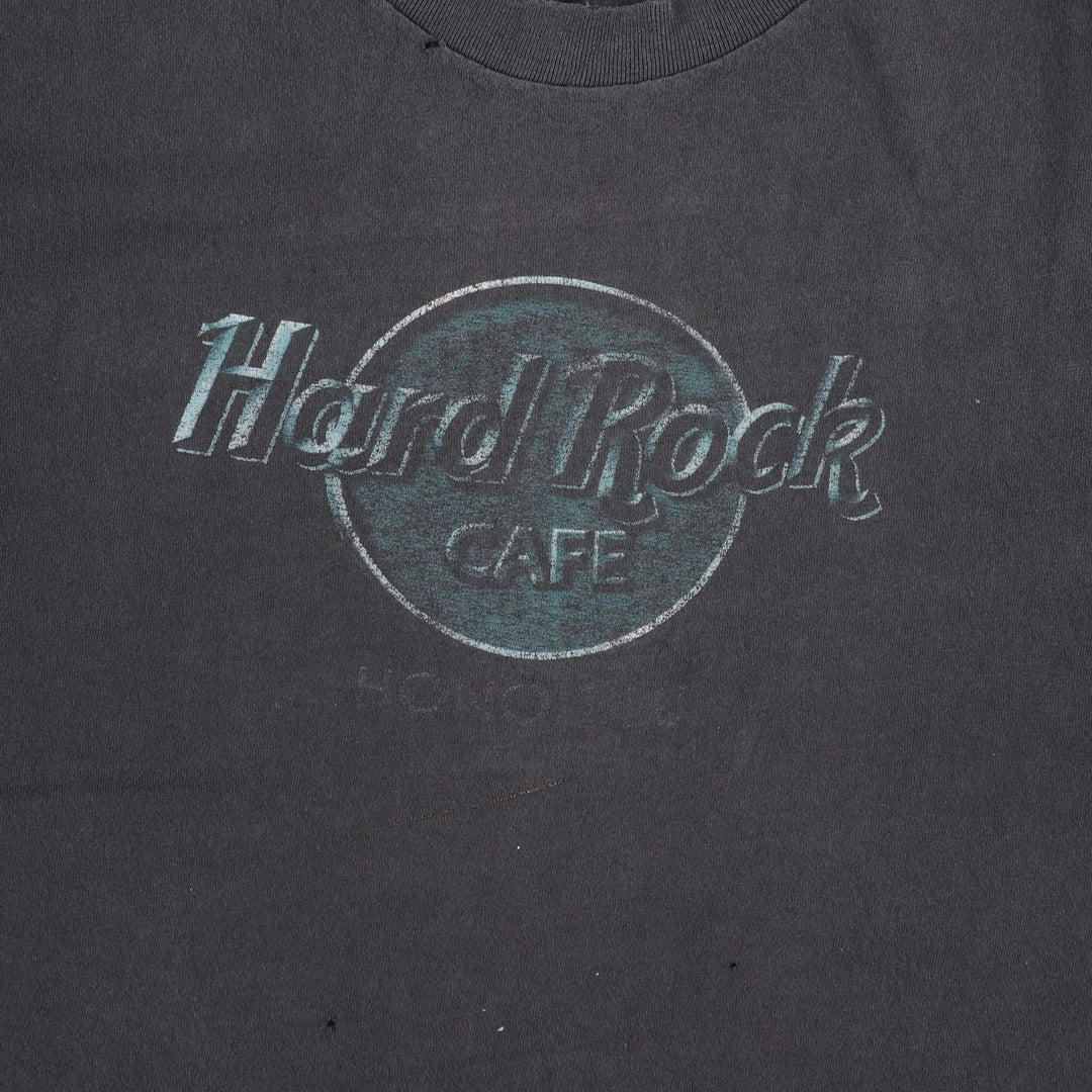 90'S Hard Rock Cafe advertising t-shirt, men's size L equivalent, vintage. cotton Charcoal Vintage Second Hand
