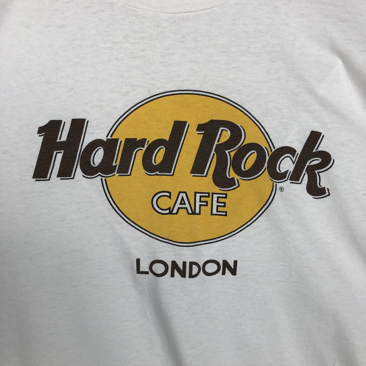 90'S HARD ROCK CAFE Hard Rock Cafe Advertising T-shirt Men's XL Vintage cotton white type Vintage Second Hand