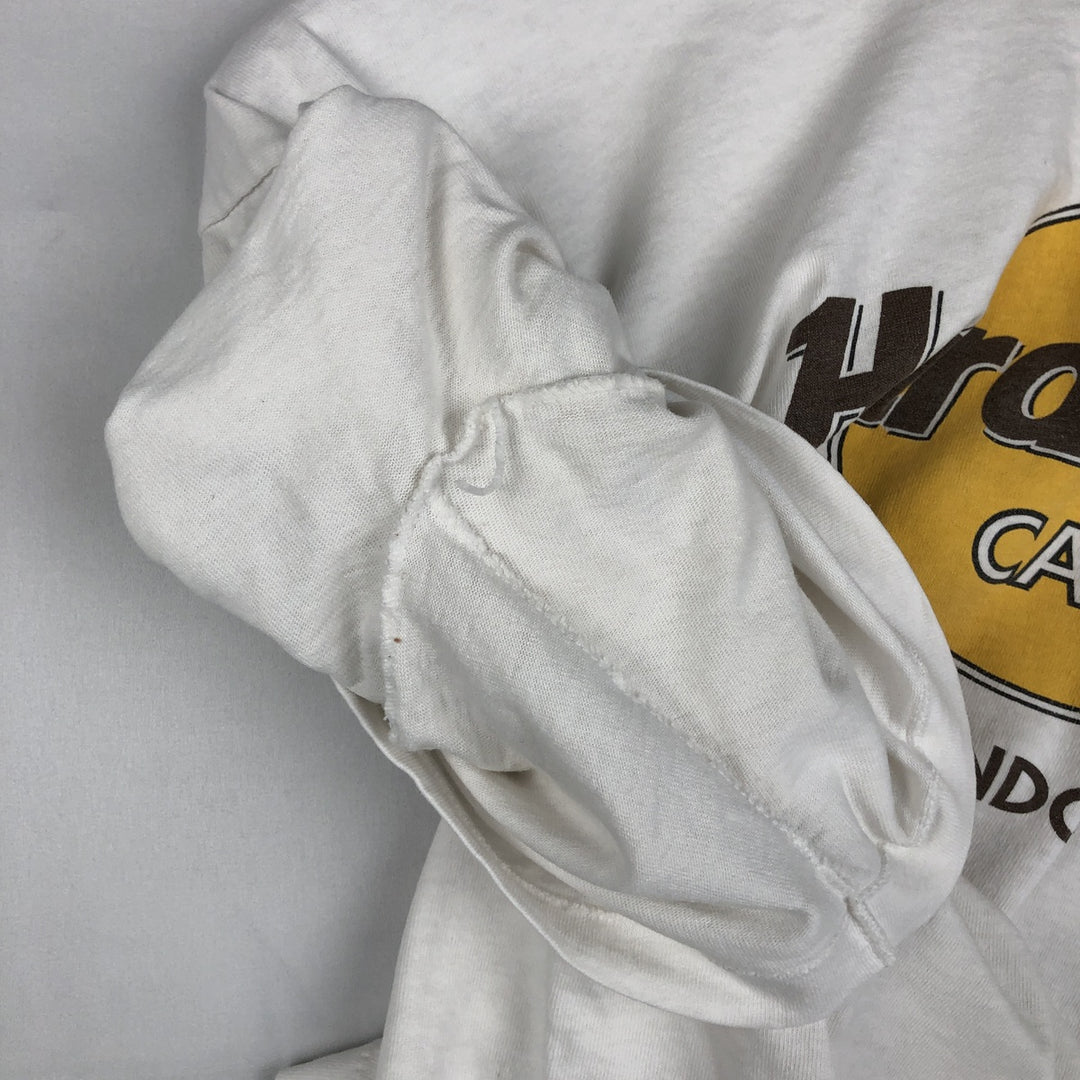 90'S HARD ROCK CAFE Hard Rock Cafe Advertising T-shirt Men's XL Vintage cotton white type Vintage Second Hand