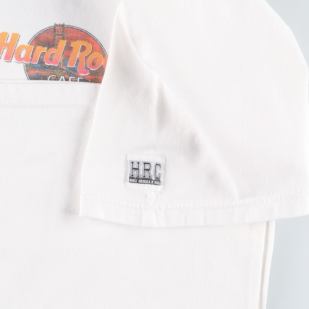90'S HARD ROCK CAFE Hard Rock Cafe Advertising T-shirt Made in USA Men's L Vintage cotton white type Vintage Second Hand
