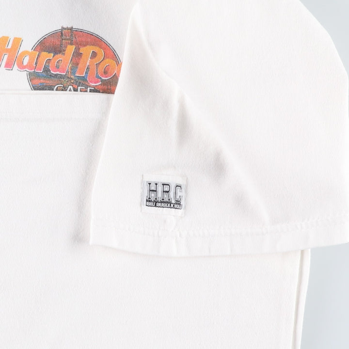 90'S HARD ROCK CAFE Hard Rock Cafe Advertising T-shirt Made in USA Men's L Vintage cotton white type Vintage Second Hand