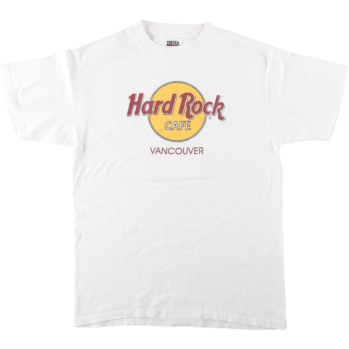 90'S Tultex Hard Rock Cafe Advertising T-Shirt, Made in Canada, Men's Size L (approx.), Vintage cotton white type Vintage Second Hand