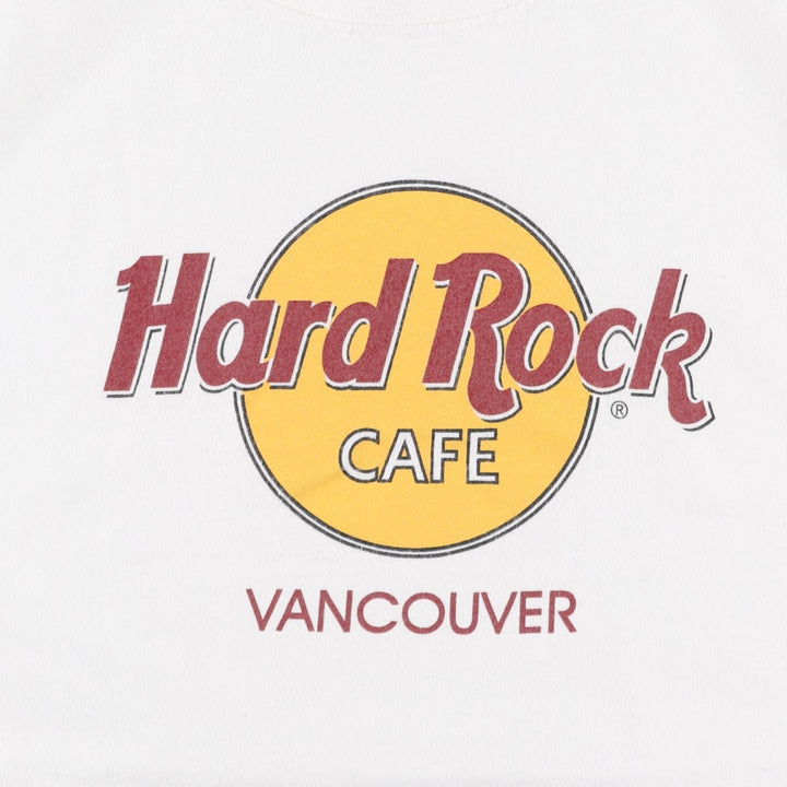 90'S Tultex Hard Rock Cafe Advertising T-Shirt, Made in Canada, Men's Size L (approx.), Vintage cotton white type Vintage Second Hand