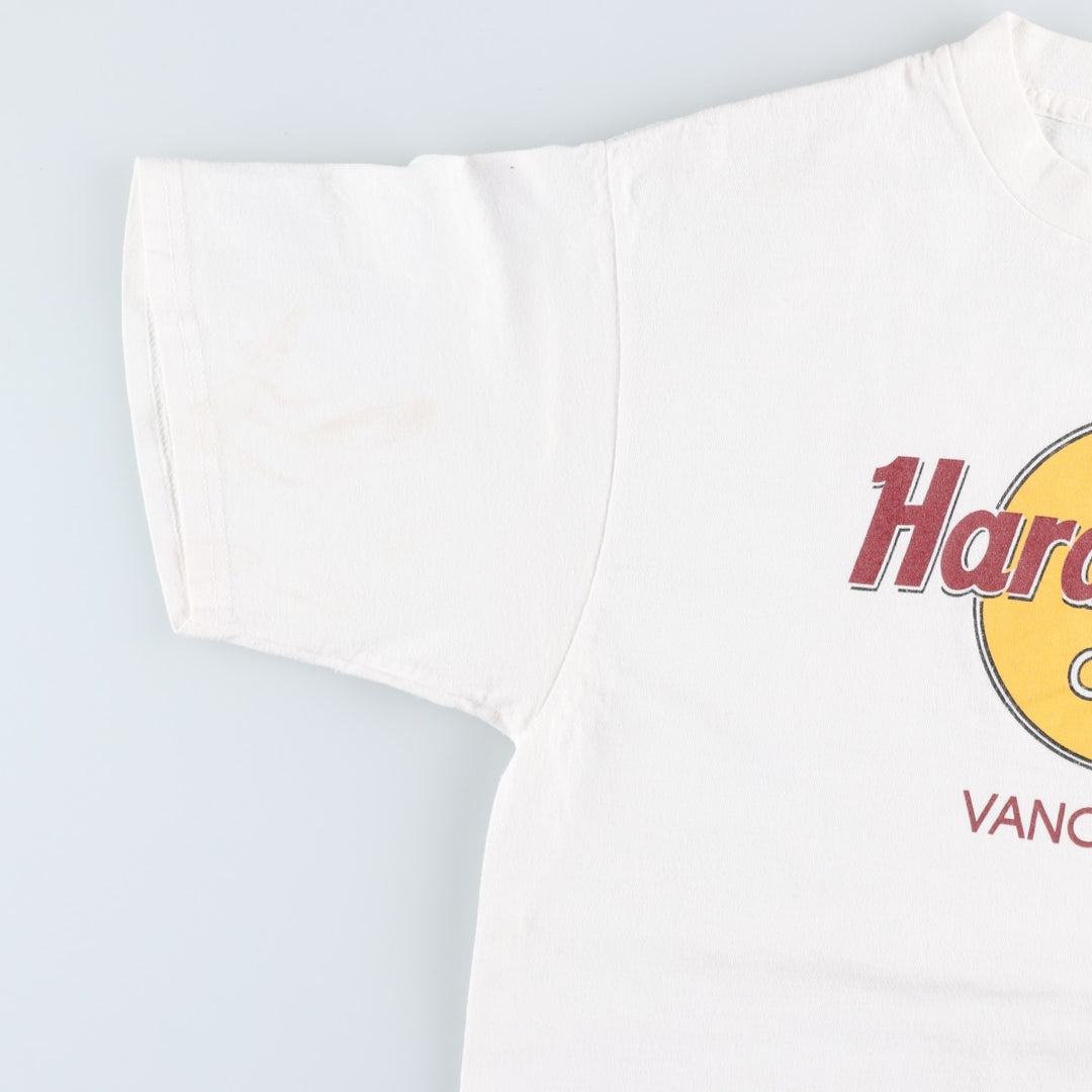 90'S Tultex Hard Rock Cafe Advertising T-Shirt, Made in Canada, Men's Size L (approx.), Vintage cotton white type Vintage Second Hand