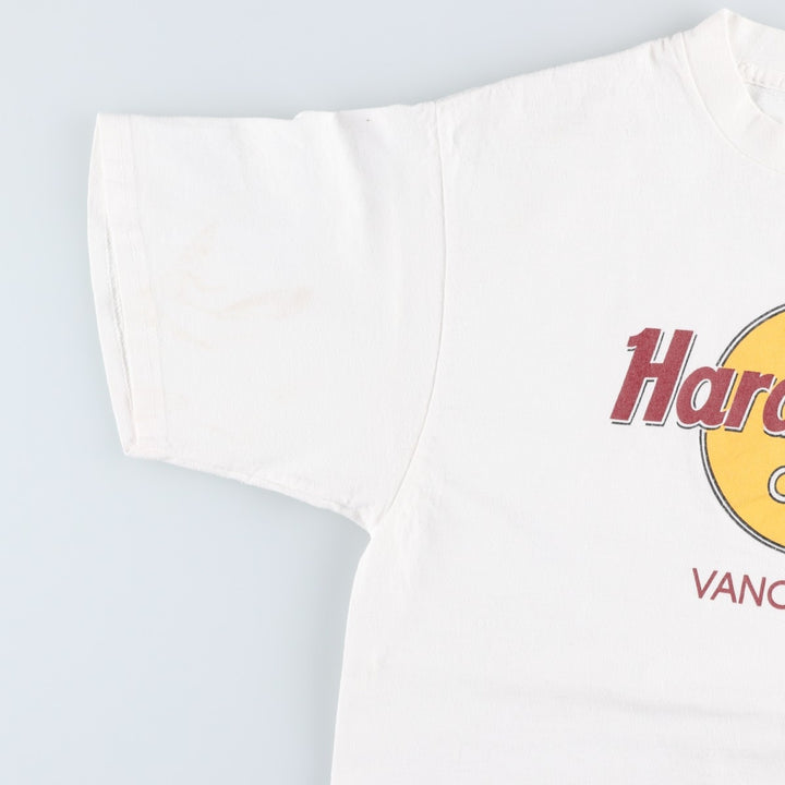 90'S Tultex Hard Rock Cafe Advertising T-Shirt, Made in Canada, Men's Size L (approx.), Vintage cotton white type Vintage Second Hand