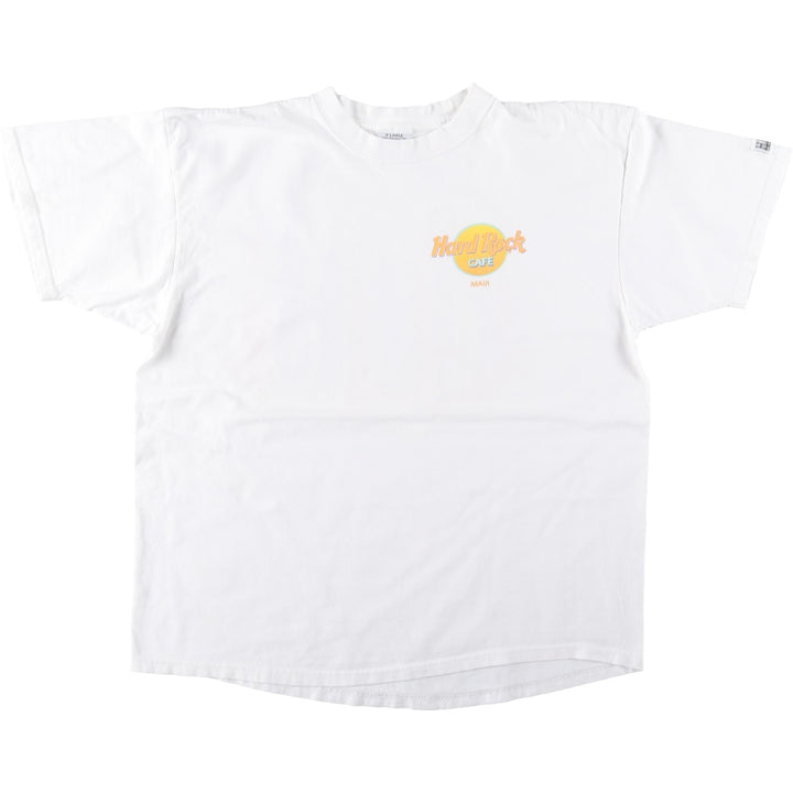 90'S HARD ROCK CAFE Hard Rock Cafe Advertising T-shirt Made in USA Men's XL Vintage cotton white type Vintage Second Hand