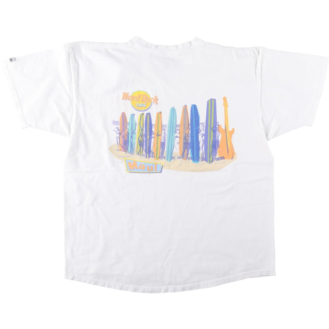 90'S HARD ROCK CAFE Hard Rock Cafe Advertising T-shirt Made in USA Men's XL Vintage cotton white type Vintage Second Hand