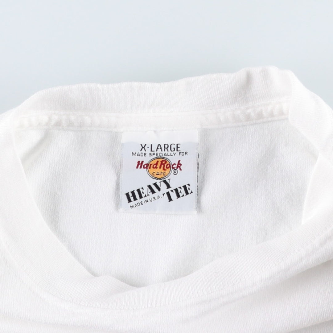 90'S HARD ROCK CAFE Hard Rock Cafe Advertising T-shirt Made in USA Men's XL Vintage cotton white type Vintage Second Hand