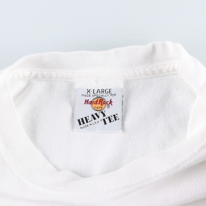 90'S HARD ROCK CAFE Hard Rock Cafe Advertising T-shirt Made in USA Men's XL Vintage cotton white type Vintage Second Hand