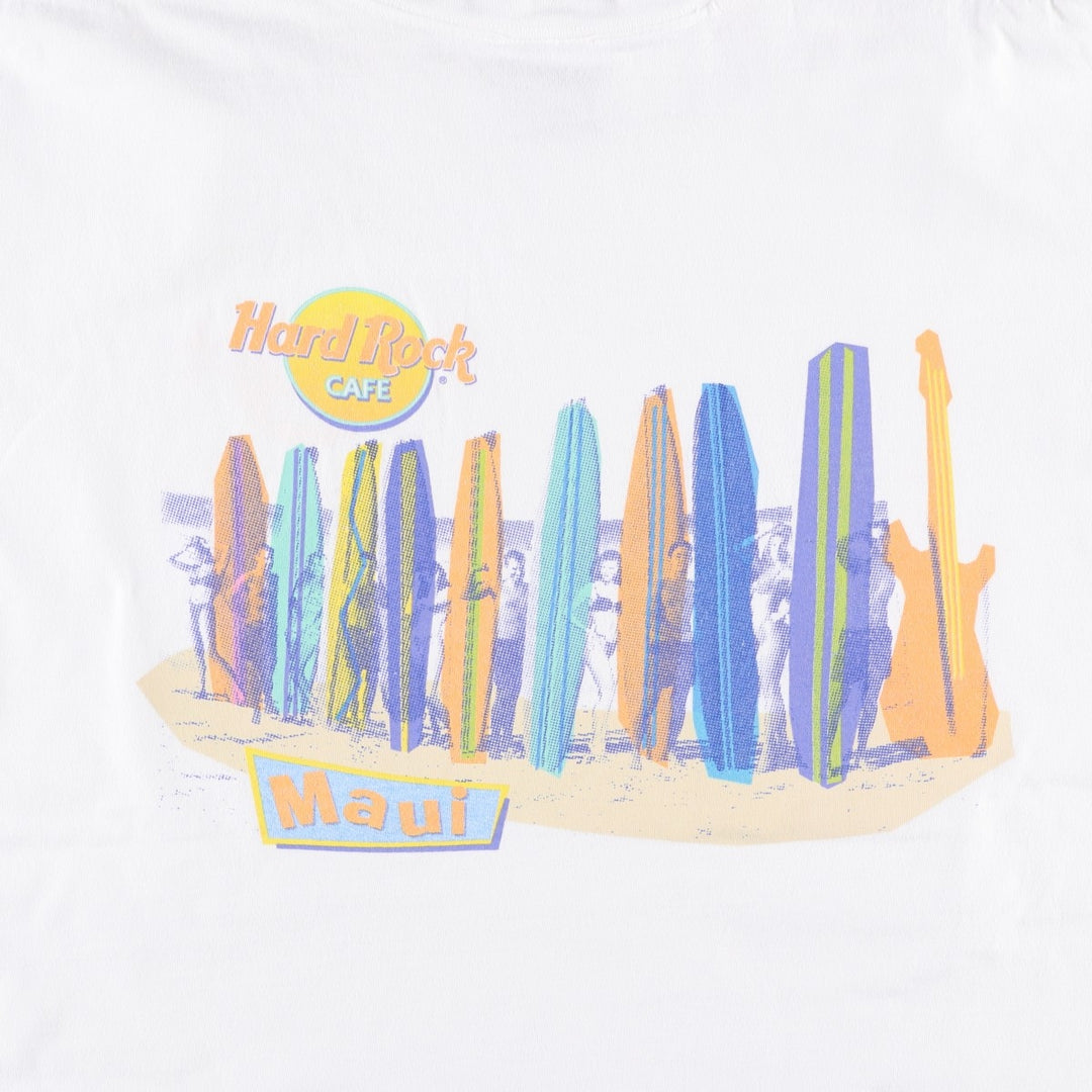 90'S HARD ROCK CAFE Hard Rock Cafe Advertising T-shirt Made in USA Men's XL Vintage cotton white type Vintage Second Hand
