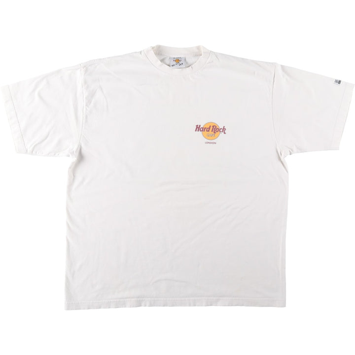 90'S HARD ROCK CAFE Hard Rock Cafe Advertising T-shirt Men's XL Vintage cotton white type Vintage Second Hand