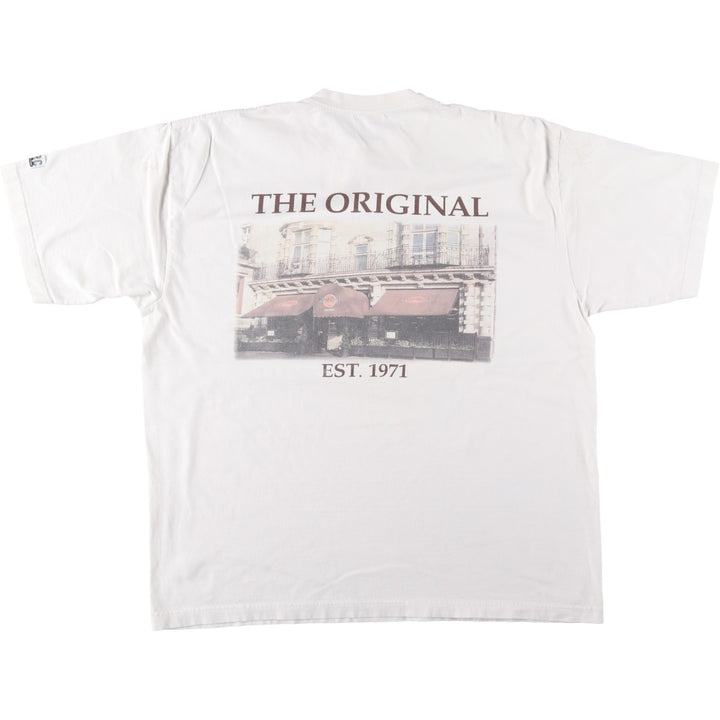 90'S HARD ROCK CAFE Hard Rock Cafe Advertising T-shirt Men's XL Vintage cotton white type Vintage Second Hand