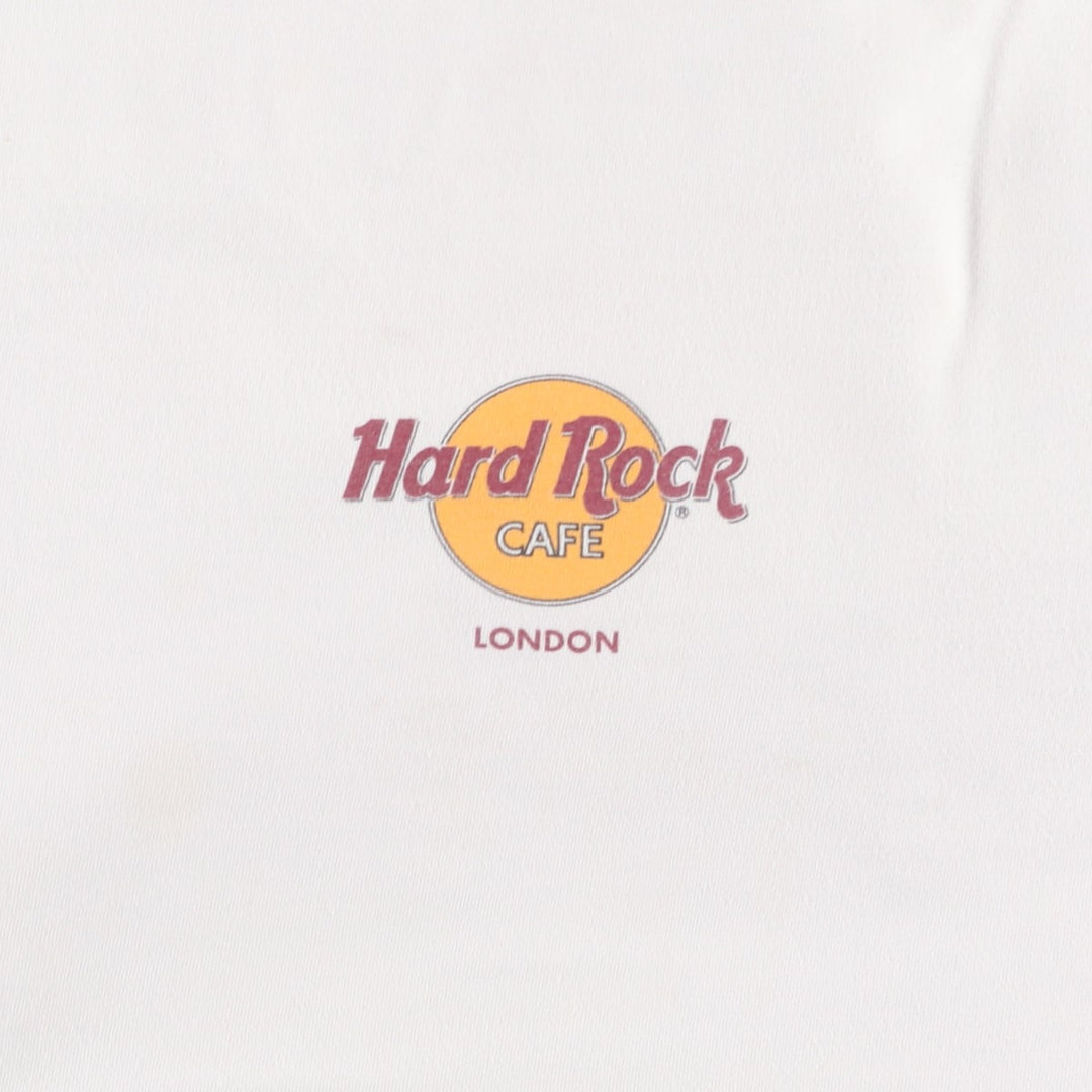 90'S HARD ROCK CAFE Hard Rock Cafe Advertising T-shirt Men's XL Vintage cotton white type Vintage Second Hand