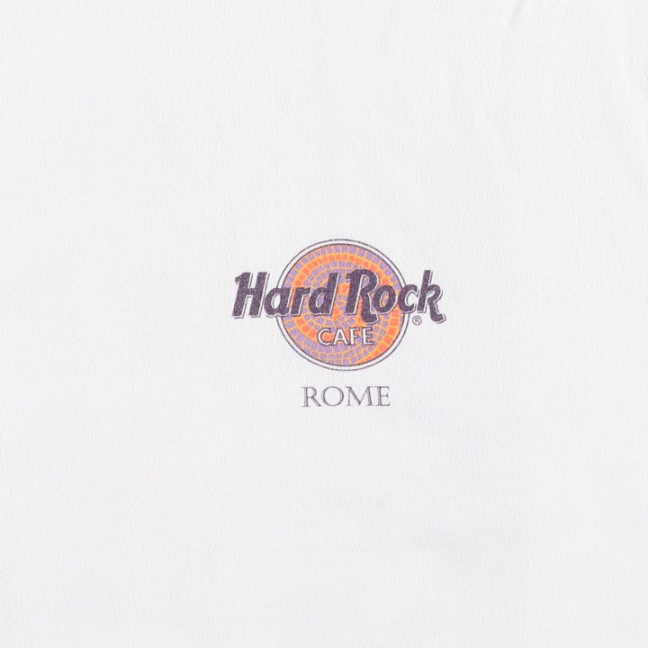 90'S HARD ROCK CAFE Hard Rock Cafe Advertising T-shirt Men's L equivalent Vintage cotton white type Vintage Second Hand
