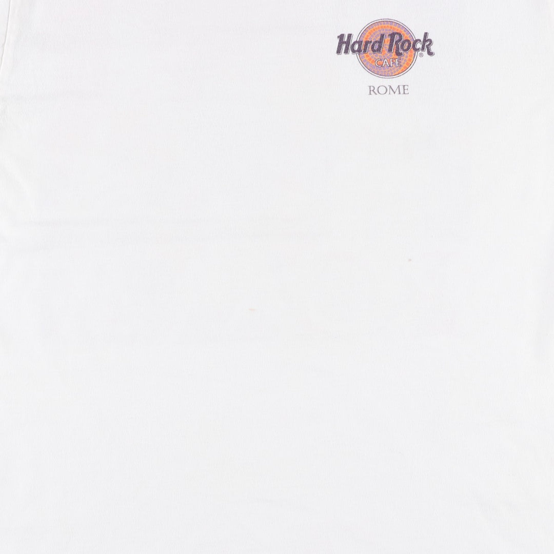 90'S HARD ROCK CAFE Hard Rock Cafe Advertising T-shirt Men's L equivalent Vintage cotton white type Vintage Second Hand