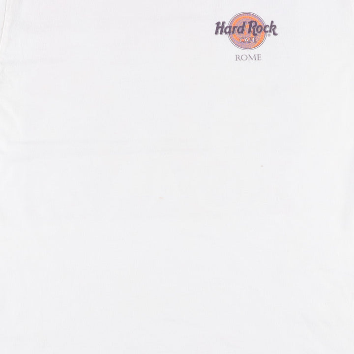 90'S HARD ROCK CAFE Hard Rock Cafe Advertising T-shirt Men's L equivalent Vintage cotton white type Vintage Second Hand