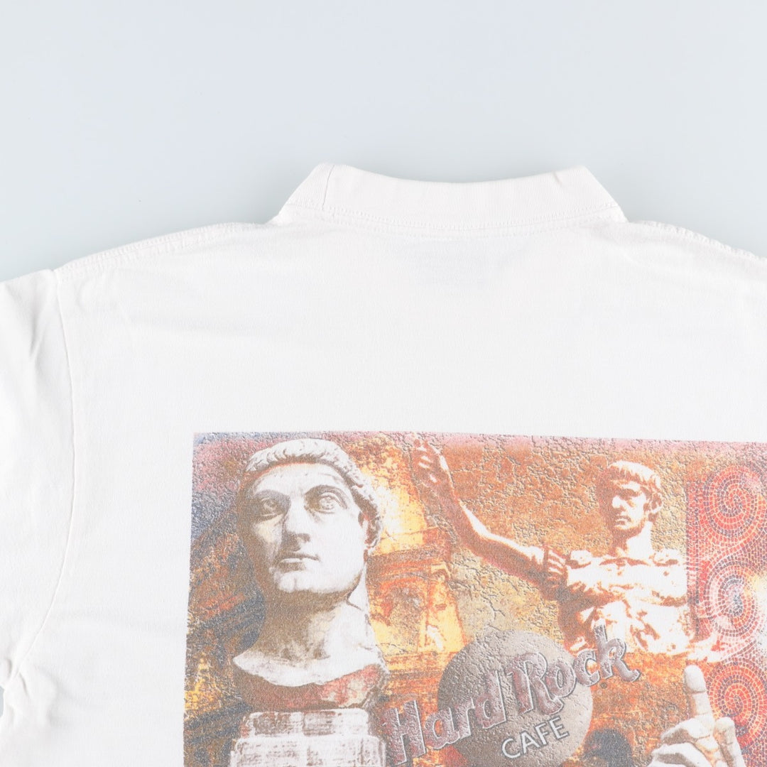 90'S HARD ROCK CAFE Hard Rock Cafe Advertising T-shirt Men's L equivalent Vintage cotton white type Vintage Second Hand