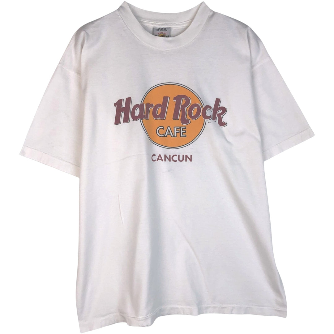 90'S HARD ROCK CAFE Hard Rock Cafe Advertising T-shirt Men's L equivalent Vintage cotton white type Vintage Second Hand