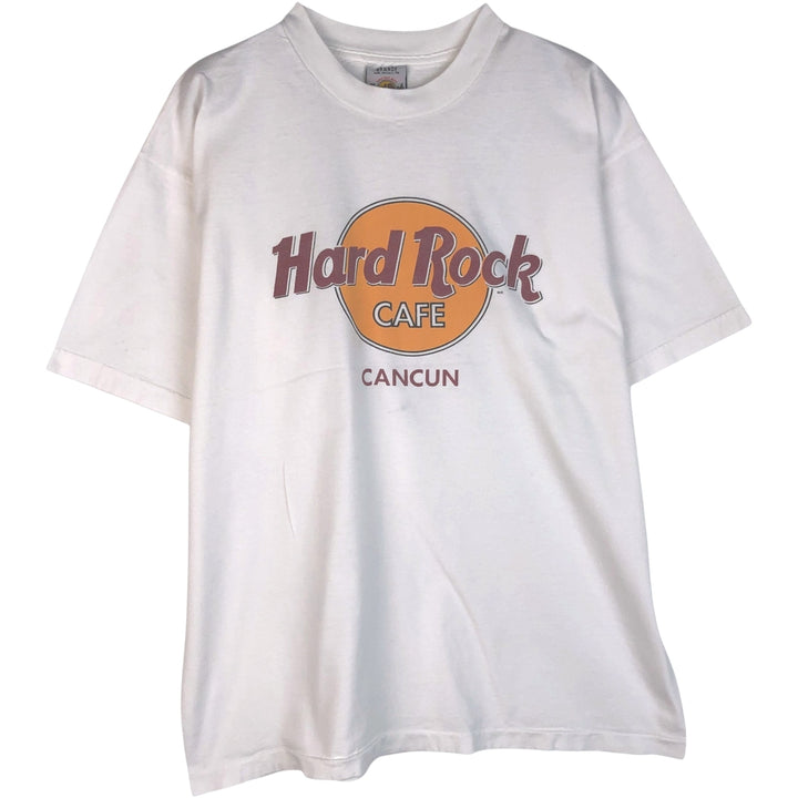 90'S HARD ROCK CAFE Hard Rock Cafe Advertising T-shirt Men's L equivalent Vintage cotton white type Vintage Second Hand