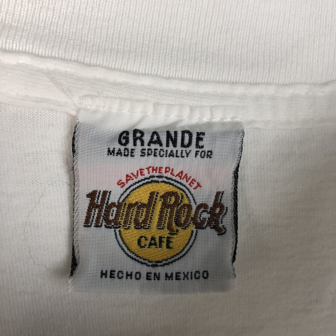 90'S HARD ROCK CAFE Hard Rock Cafe Advertising T-shirt Men's L equivalent Vintage cotton white type Vintage Second Hand