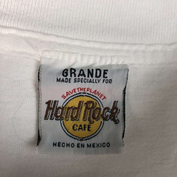 90'S HARD ROCK CAFE Hard Rock Cafe Advertising T-shirt Men's L equivalent Vintage cotton white type Vintage Second Hand