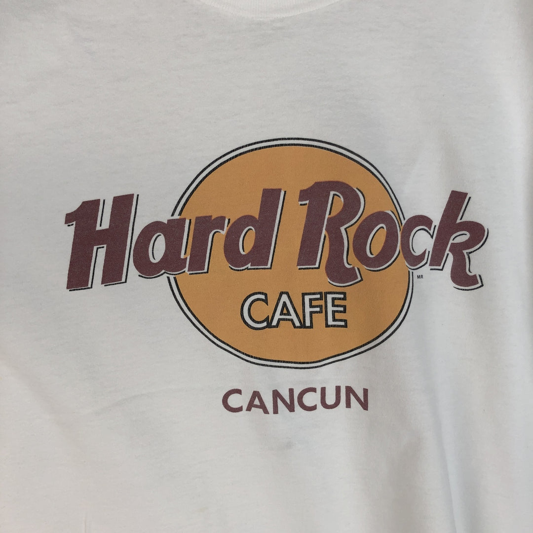 90'S HARD ROCK CAFE Hard Rock Cafe Advertising T-shirt Men's L equivalent Vintage cotton white type Vintage Second Hand