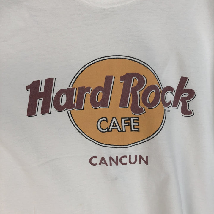 90'S HARD ROCK CAFE Hard Rock Cafe Advertising T-shirt Men's L equivalent Vintage cotton white type Vintage Second Hand