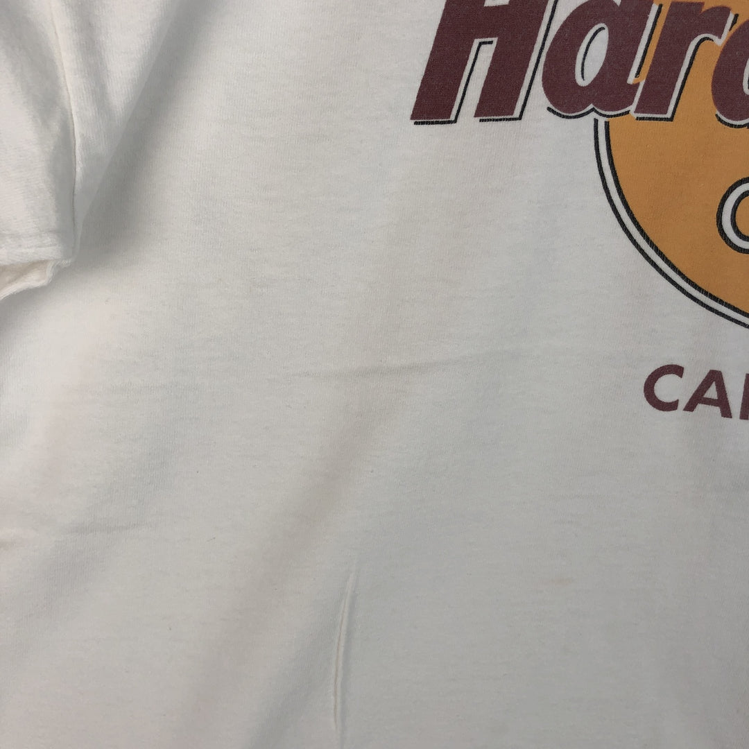 90'S HARD ROCK CAFE Hard Rock Cafe Advertising T-shirt Men's L equivalent Vintage cotton white type Vintage Second Hand