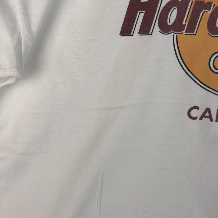 90'S HARD ROCK CAFE Hard Rock Cafe Advertising T-shirt Men's L equivalent Vintage cotton white type Vintage Second Hand