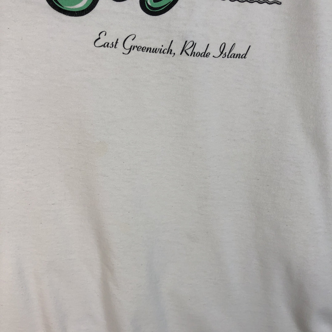 90'S Fruit of the Loom Jigger's Diner Advertising T-Shirt, Made in USA, Men's Size L (approx.), Vintage cotton white type Vintage Second Hand