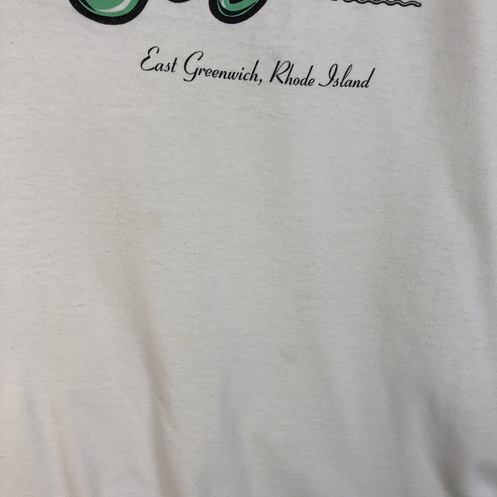 90'S Fruit of the Loom Jigger's Diner Advertising T-Shirt, Made in USA, Men's Size L (approx.), Vintage cotton white type Vintage Second Hand