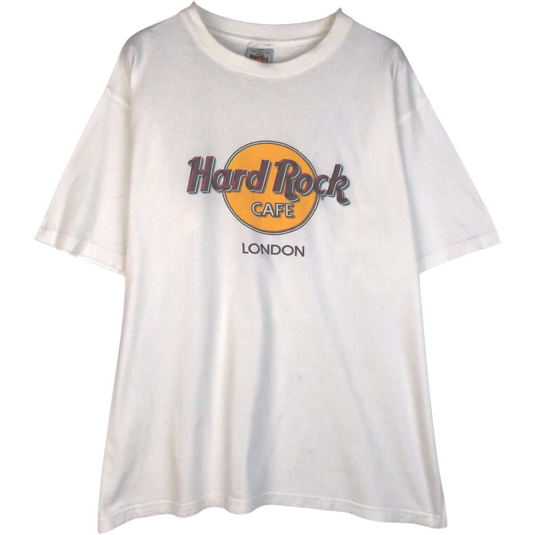 HARD ROCK CAFE Hard Rock Cafe Advertising T-shirt Men's L size cotton white type Vintage Second Hand