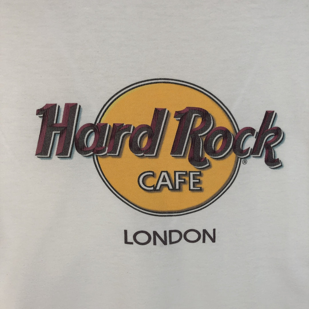 HARD ROCK CAFE Hard Rock Cafe Advertising T-shirt Men's L size cotton white type Vintage Second Hand