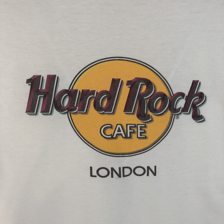 HARD ROCK CAFE Hard Rock Cafe Advertising T-shirt Men's L size cotton white type Vintage Second Hand