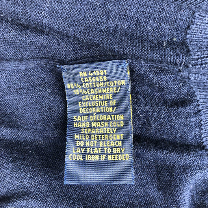 Ralph Lauren POLO RALPH LAUREN Cashmere Blend Cotton Knit Sweater, Men's Size XL (approx.) cotton navy blue type Vintage Second Hand