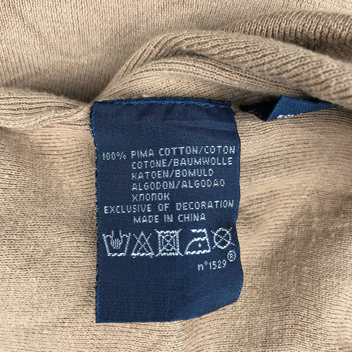 Ralph Lauren POLO by Ralph Lauren V-neck Pima cotton knit sweater, men's size L Pima Cotton beige type brown Vintage Second Hand