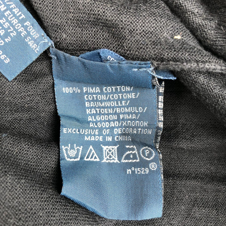 Ralph Lauren POLO by Ralph Lauren SLIM FIT V-Neck Pima Cotton Knit Sweater, Men's Size XL (approx.) Pima Cotton black type Vintage Second Hand