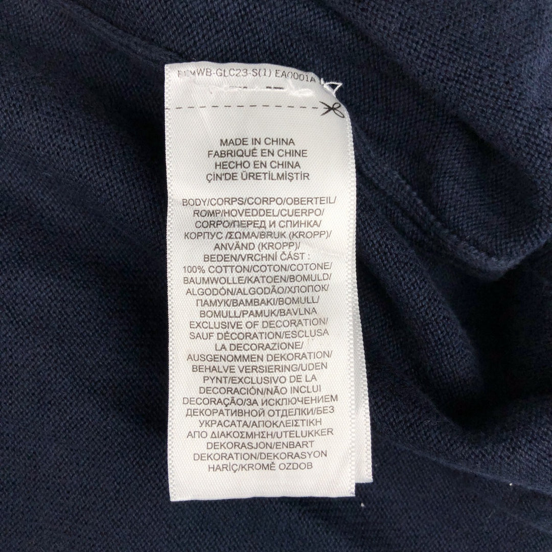 Ralph Lauren POLO RALPH LAUREN V-neck cotton knit sweater, men's size L cotton navy blue type Vintage Second Hand