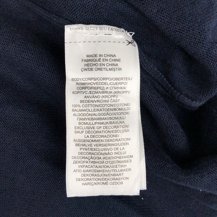 Ralph Lauren POLO RALPH LAUREN V-neck cotton knit sweater, men's size L cotton navy blue type Vintage Second Hand