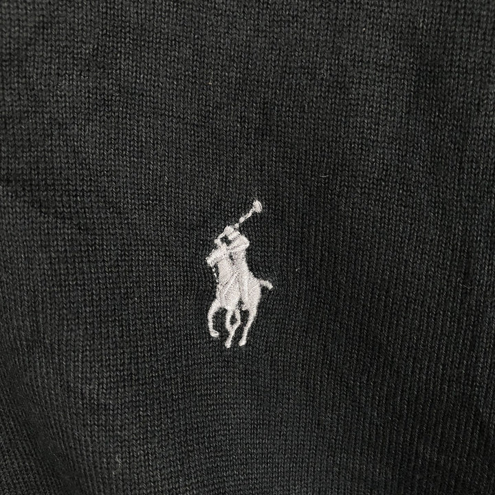 Ralph Lauren POLO RALPH LAUREN cotton knit sweater, men's size M cotton black type Vintage Second Hand