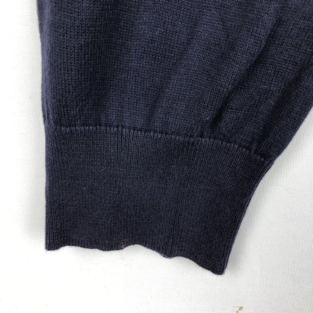 Ralph Lauren POLO RALPH LAUREN V-neck Pima cotton knit sweater, men's XXL size Pima Cotton navy blue type Vintage Second Hand