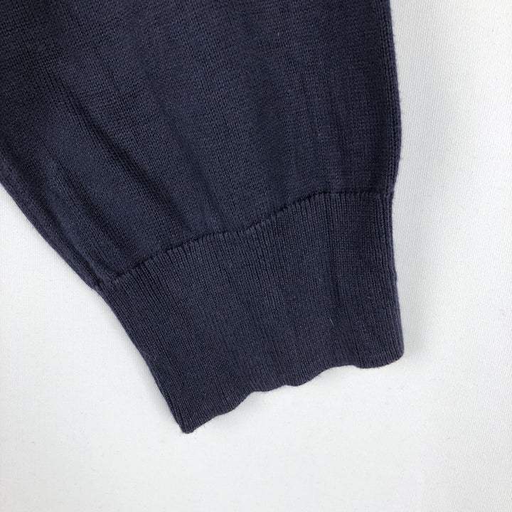 Ralph Lauren POLO RALPH LAUREN V-neck Pima cotton knit sweater, men's XXL size Pima Cotton navy blue type Vintage Second Hand