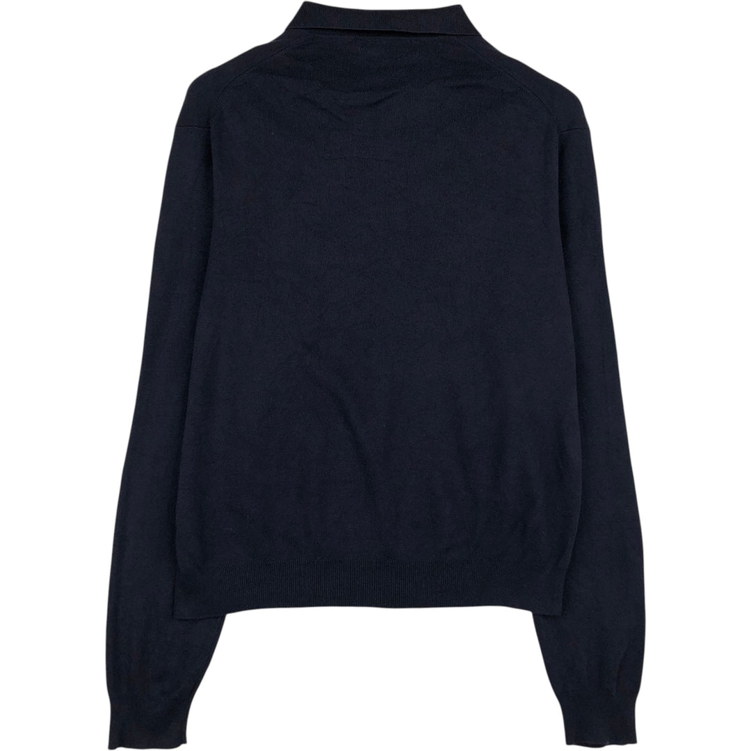 Ralph Lauren POLO by Ralph Lauren Polo knit sweater, men's size L Pima Cotton navy blue type Vintage Second Hand