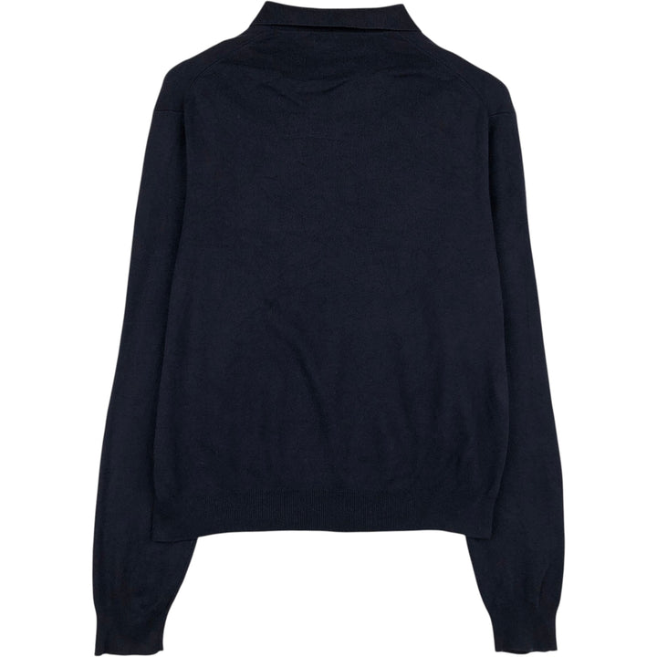 Ralph Lauren POLO by Ralph Lauren Polo knit sweater, men's size L Pima Cotton navy blue type Vintage Second Hand
