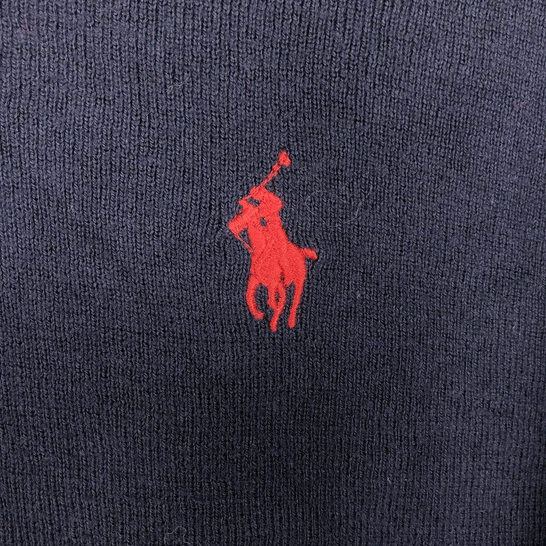 Ralph Lauren POLO by Ralph Lauren Polo knit sweater, men's size L Pima Cotton navy blue type Vintage Second Hand
