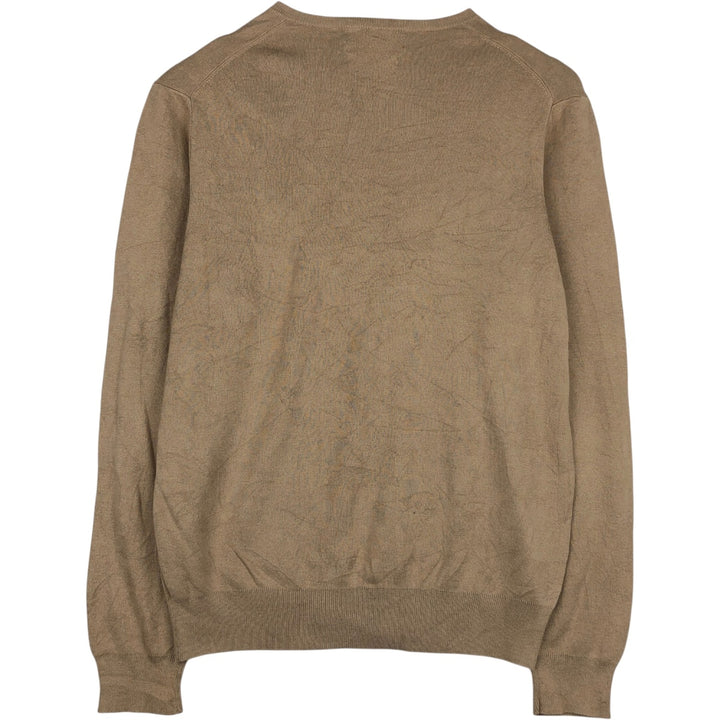 Ralph Lauren POLO by Ralph Lauren V-neck Pima cotton knit sweater, men's size M Pima Cotton Beige type Vintage Second Hand