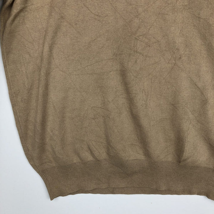 Ralph Lauren POLO by Ralph Lauren V-neck Pima cotton knit sweater, men's size M Pima Cotton Beige type Vintage Second Hand