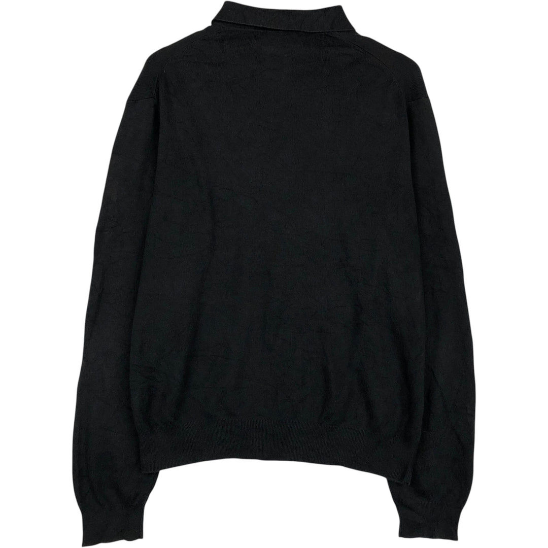 Ralph Lauren POLO by Ralph Lauren Polo knit sweater, men's size L Pima Cotton black type Vintage Second Hand